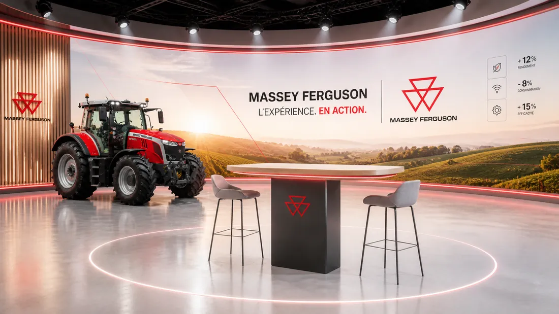 Décor de plateau virtuel, univers agricole