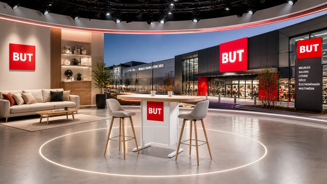 Décor de plateau virtuel, univers de la distribution